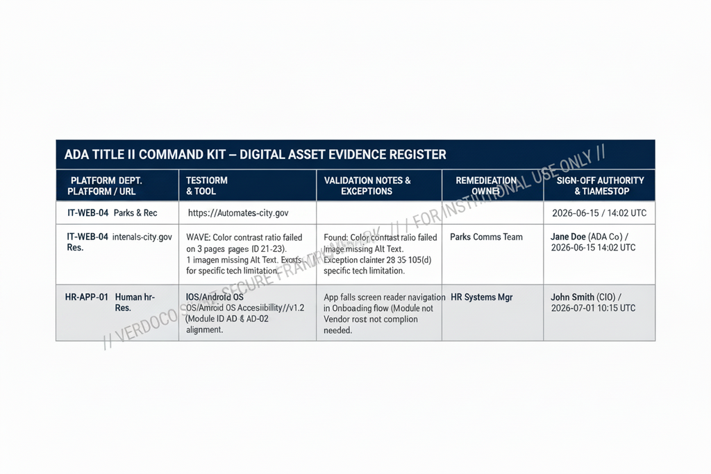 VerdoCo ADA Title II Command Kit