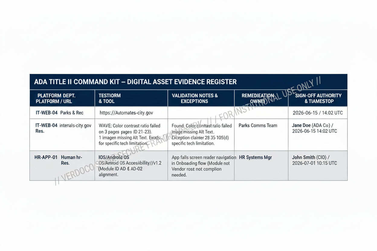 VerdoCo ADA Title II Command Kit
