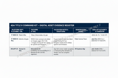 VerdoCo ADA Title II Command Kit
